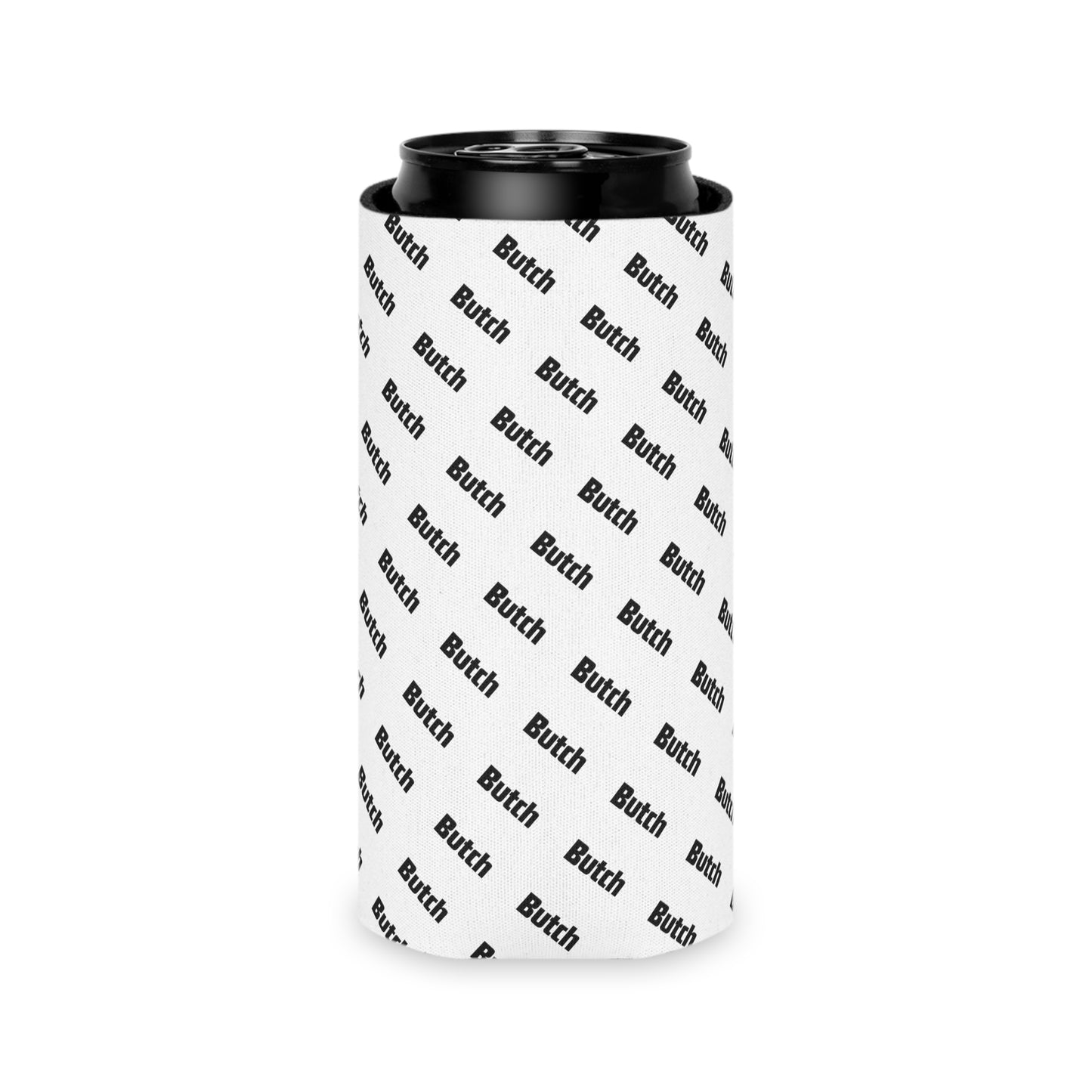 The White Pattern Can Cooler