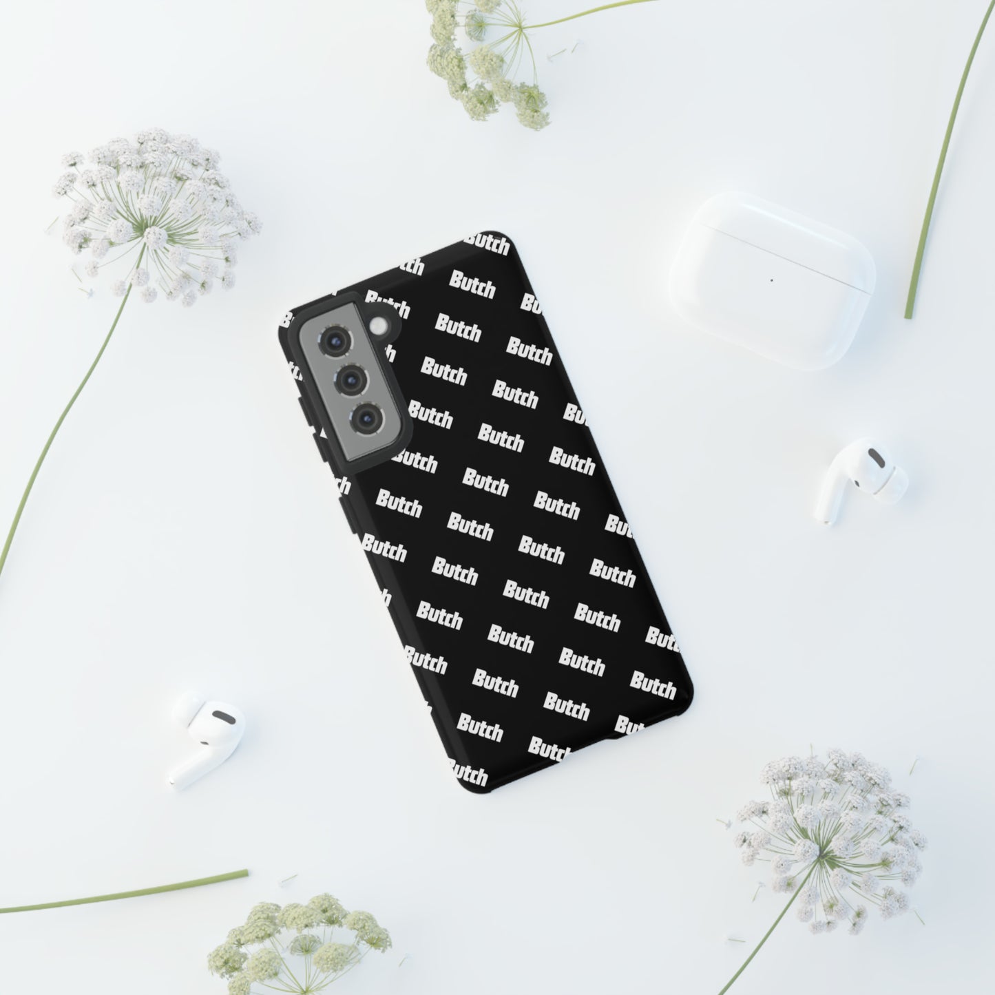 The Black Pattern Tough Case for iPhone, Samsung, Google