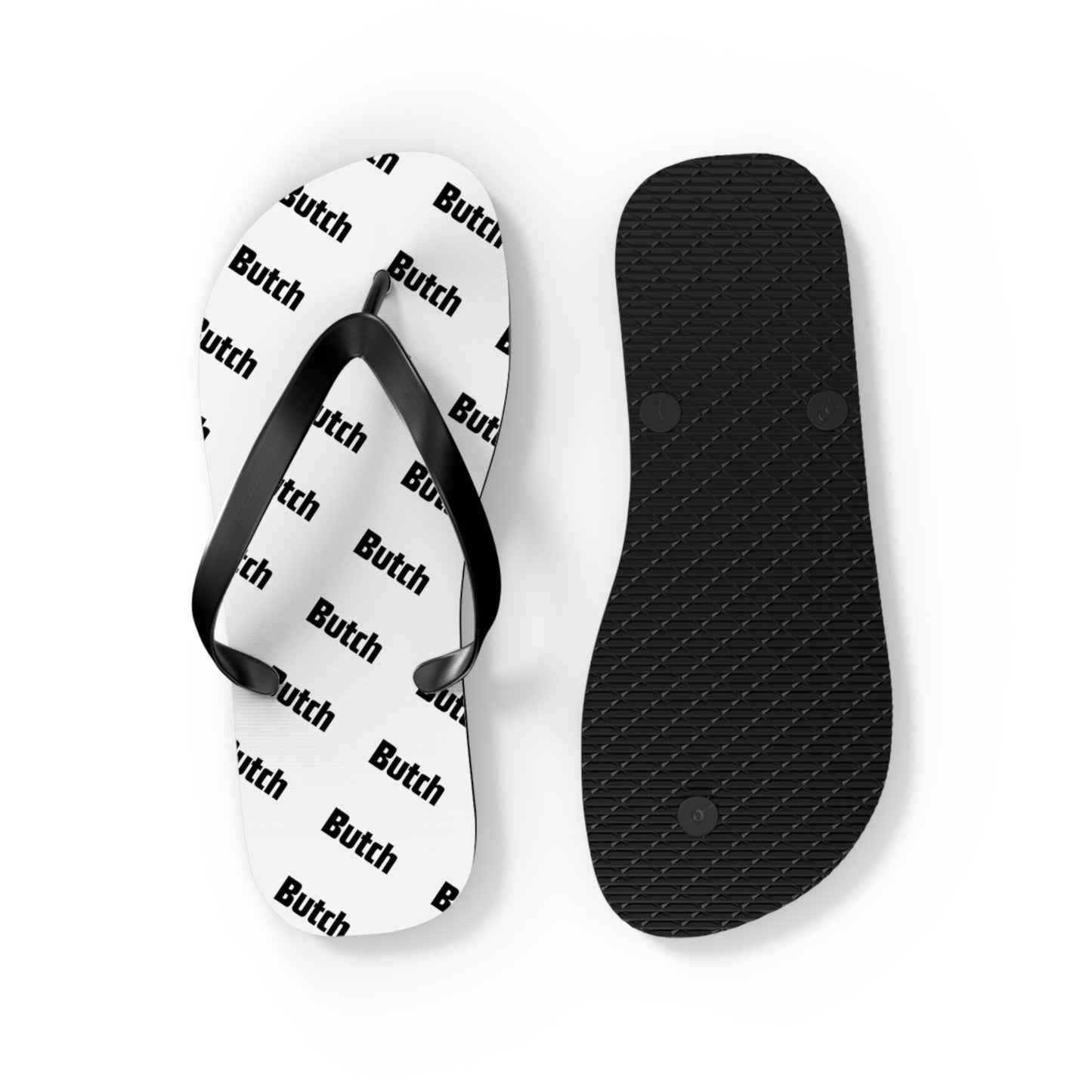 The White Pattern Flip Flops